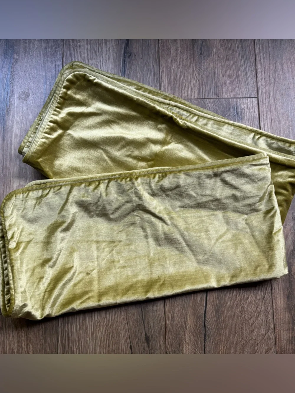 Set of 2 Luxury Velvet Lumbar Pillow Covers 18x40 Chartreuse Gold Designer